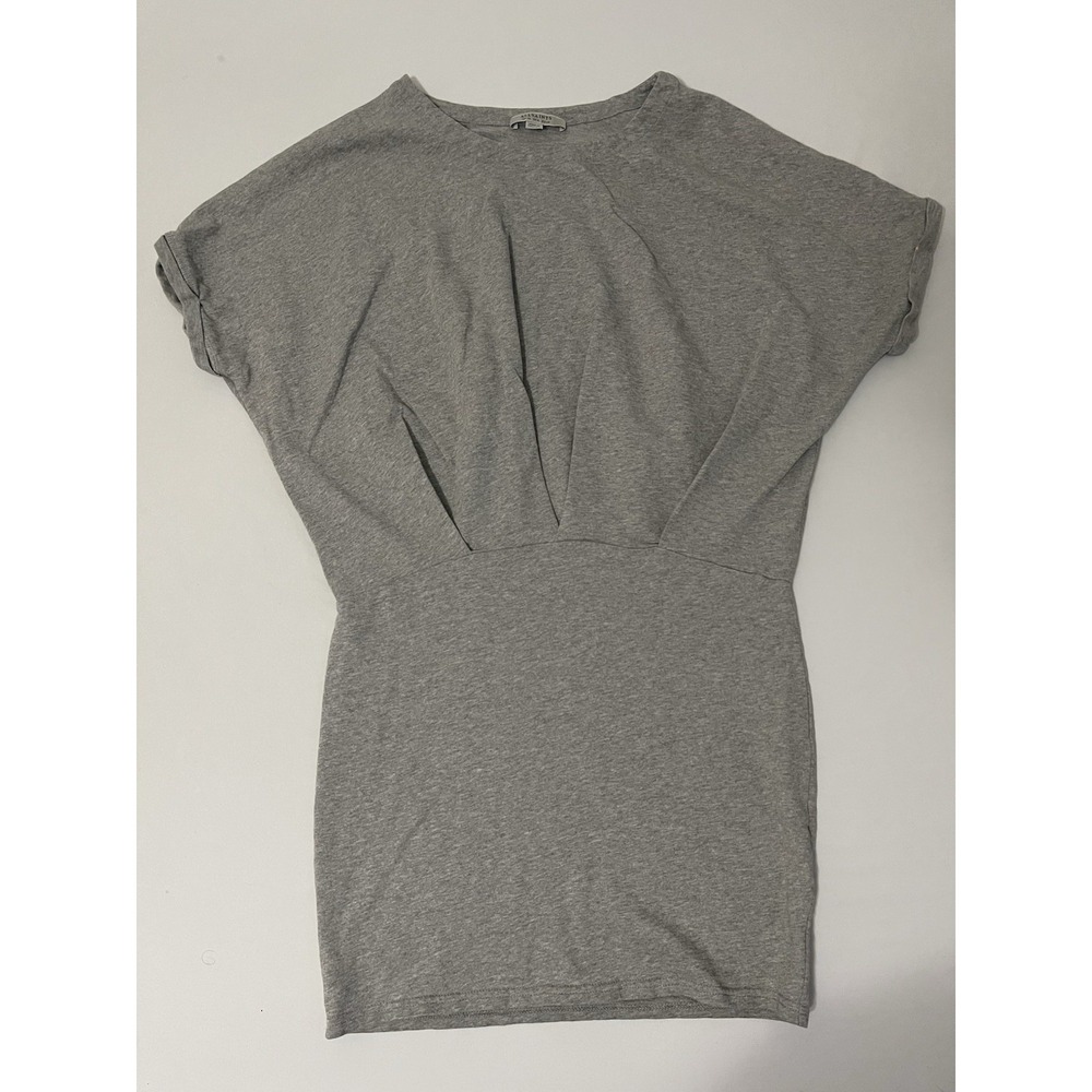 ALL SAINTS Gray Cotton Knitwear Dress Tunic with Short Sleeve Size US 6